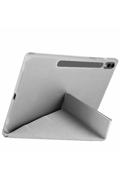 HarmonyAura Samsung Galaxy X610 Tab S9 Fe Plus 12.4 Case Mars Tablet Case with Pen Holder - Dark Gray