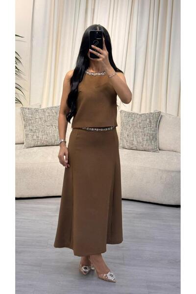 SELSAL Embroidered skirt and blouse set