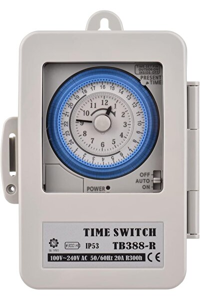 EACAM مفتاح مؤقت ميكانيكي لمدة 24 ساعة IP53، تيار متردد 100-240 فولت، فاصل زم...