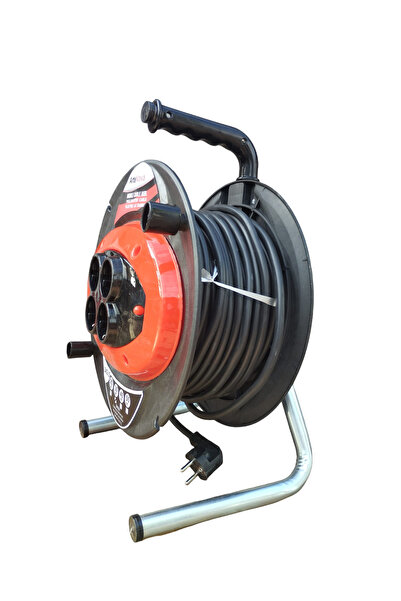 Artenova Extension cord, electrical cable on black reel, 30 meters.