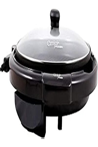 Emoji Emjoi Round Grill with Glass Lid, Black UEG-288