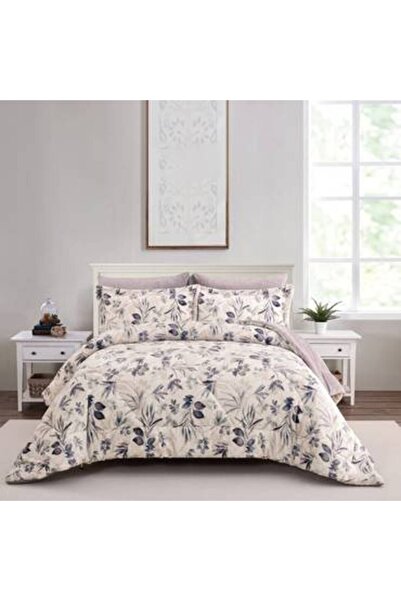 Cannon Canon Flannel Floral Bedspread with Sewn Filling 240x260cm 6 Pieces Double Size Donna