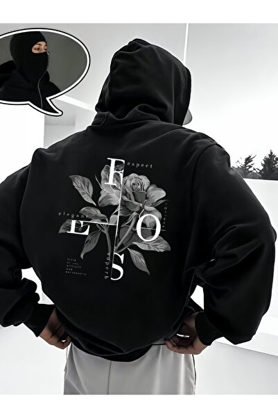 ship master سويت شيرت يونيسكس بقناع النينجا 3 Thread O قصة فضفاضة K بغطاء رأس...