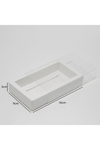 Generic 12 قطعة من علب هدايا سحاب شفافة اللون أبيض الأبعاد 9×16×