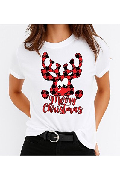 OEM Tricou 100% bumbac roșu Crăciun fericit