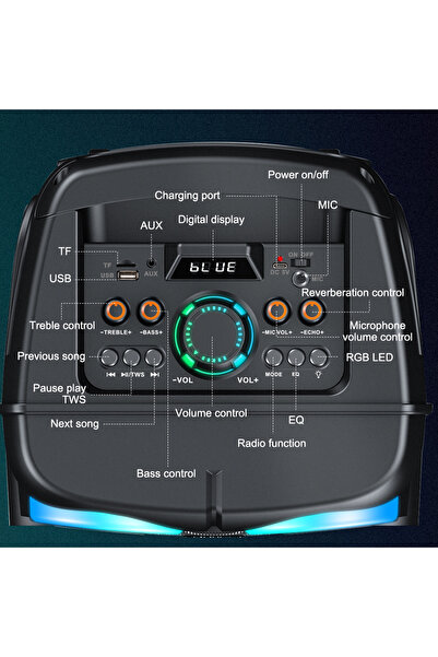 singe SING-E ZQS8238 Double 8 Inch Portable Wireless Loud Speaker KTV DJ Sound Karaoke System