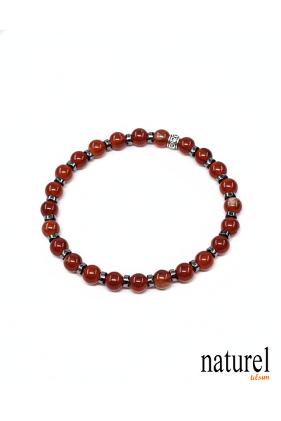 Naturel Tılsım Agate 6mm Natural Stone Bracelet