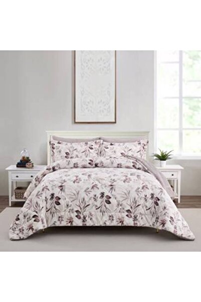 Cannon Canon Flannel Floral Bedspread with Sewn Filling 240x260cm 6 Pieces Double Size Donna