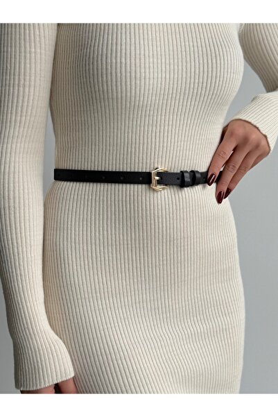 KIRASE Women's Bridge Buckle Detailed Trouser Belt, Coat Belt, Dress Belt, Shirt Belt