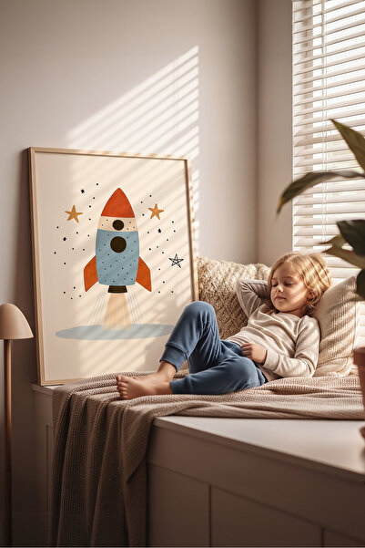 Posteria İskandinav Tekli Çocuk Odası Tablosu, Çocuk ve Bebek Odası Dekoru, D...