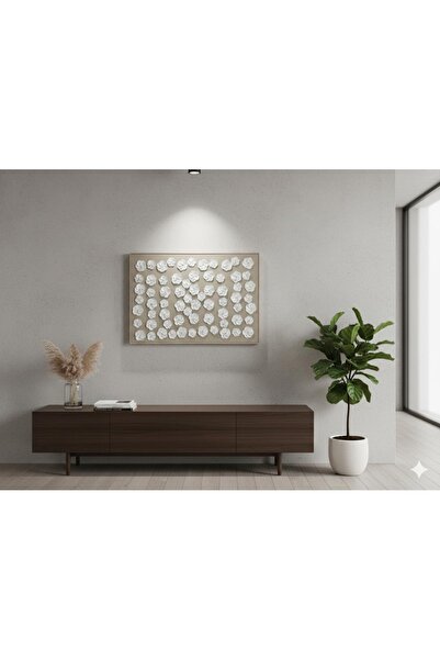 Oss elhetraf 3D wall art with a white floral design – a luxurious wall decora...