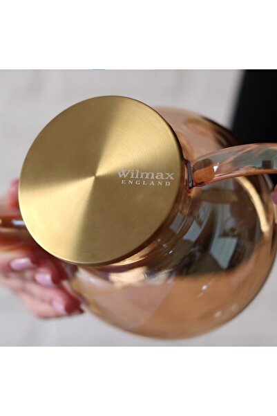Other Wilmax 1.6L Thermal Glass Teapot, Gold Color