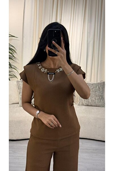 SELSAL Embroidered pants and blouse set