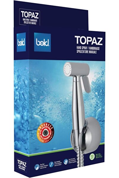 BOLD Topaz Brass Bidet Shattaf – Handheld Adjustable Sprayer with Hot & Cold Control, Chrome, G1/2