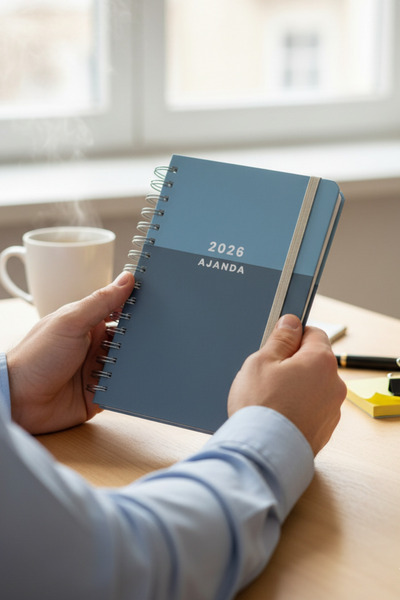 Chi-Chi Papers 2026 Weekly Planner - Handmade, 2 Pages with Stickers, Olive