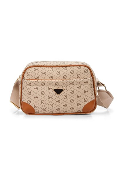 NEWISH POLO ACCESSORIES Women's Shoulder Bag – Stylish Patterned and Leather Detailed Fashion Bag, Perfect for Everyday Use