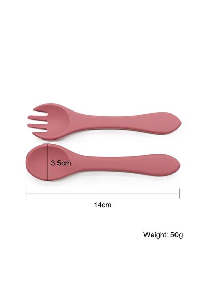 Generic Full silicone spoon and fork set