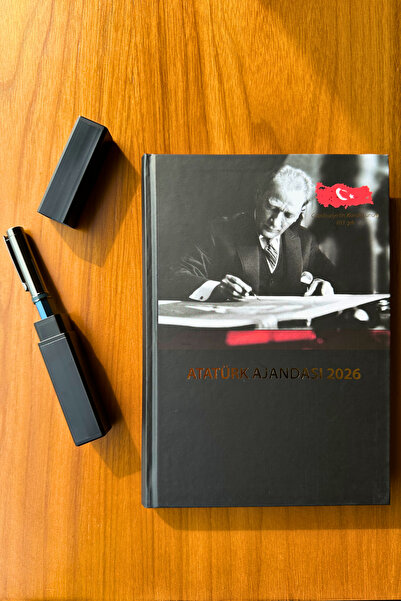 Chi-Chi Papers 2026 Daily Planner and Blue Pen - Ataturk and Republic Themed - Teacher's Day Gift