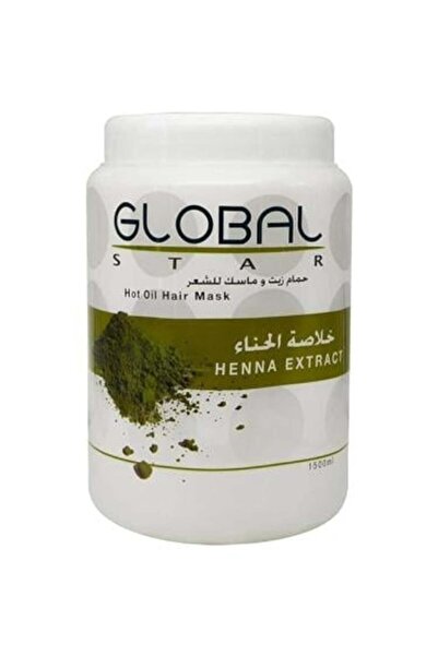 Globalstar حمام زيت مستخلص الحناء من جلوبال ستار وقناع الشعر 1500 مل