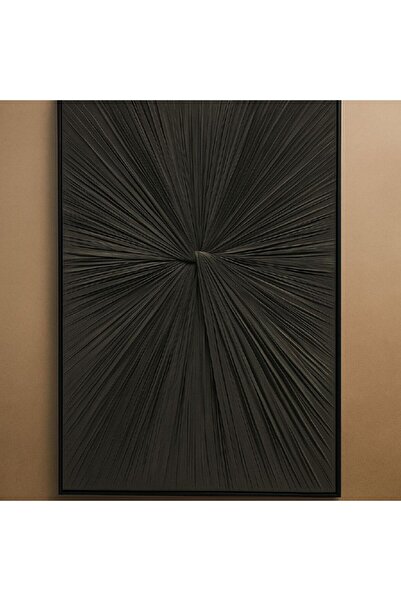 Oss elhetraf لوحة جدارية تجريدية بالقماش الأسود – لوحة فنية حديثة بطول 120 سم...