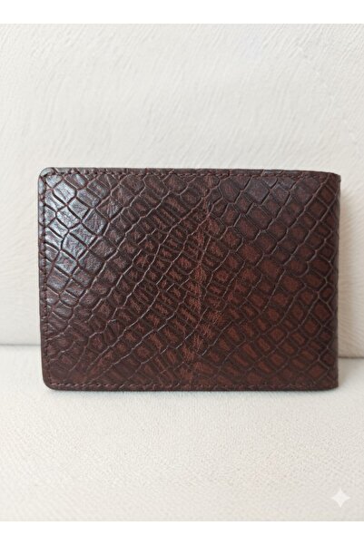 NEWFULL Men's Side Wallet Snake Leather Printed -Genuine Leather