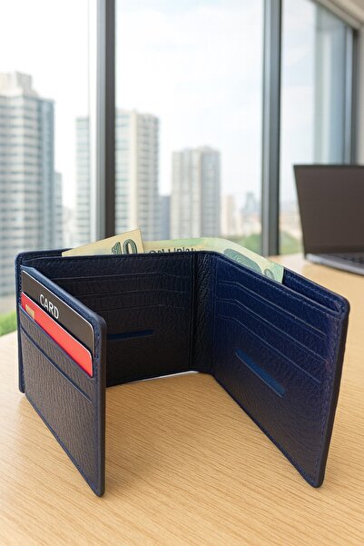 NEWFULL Men's Side Wallet Snake Leather Printed -Genuine Leather