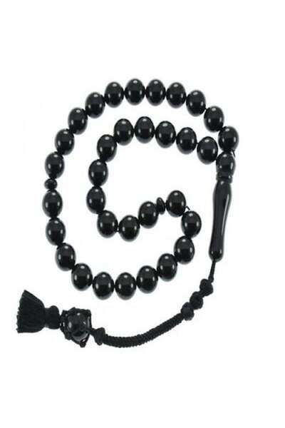 Eagal مسبحة دائرية من الباكليت الأسود