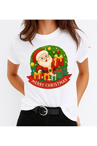 OEM 100% Cotton T-shirt 'Cute Santa'