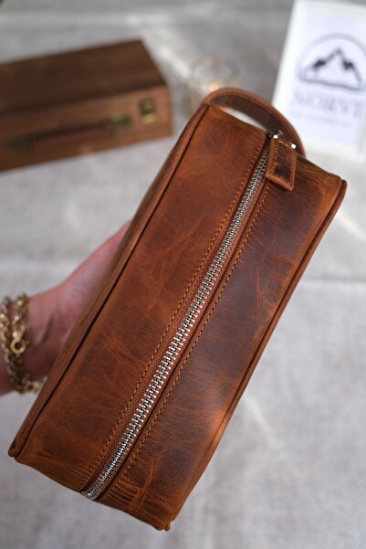 Norvi Leather Genuine Leather Handbag Fındık 1227