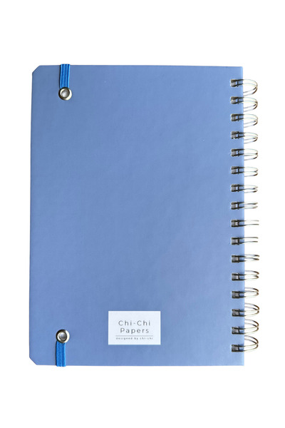 Chi-Chi Papers Name Can Be Written on It 2026 Weekly Agenda - Handmade, 2 Pages with Stickers, Classic Navy Blue