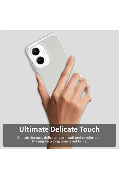 Deppo Trend Poco X7 Pro Compatible Case Non-Yellowing Stain-Resistant Frosted Matte Colorful Soft Transparent Silicone Cover