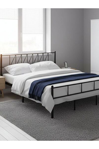 Bec4 Modern design metal bed measuring 180x200 cm in various colors