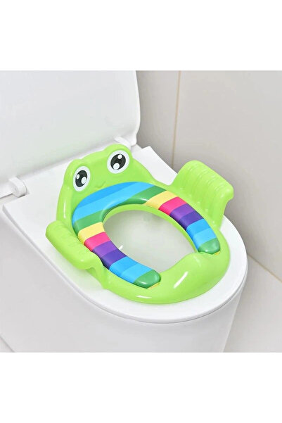 Epilons Kurbağa Model Çocuk-bebek Yanlardan Tutmalı Yumuşak Süngerli Klozet K...