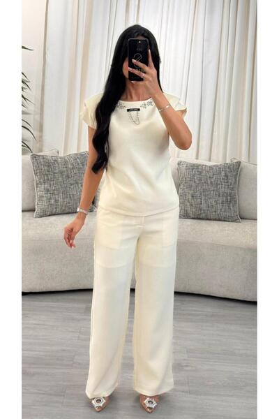 SELSAL Embroidered pants and blouse set