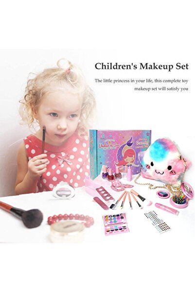 pepisky Girls Makeup Set - Children's Pretend Play Cosmetics Kit