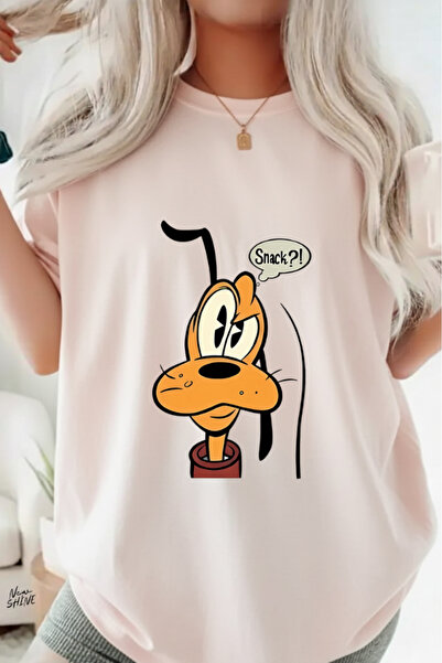 New Shine Tricou oversize cu imprimeu caine