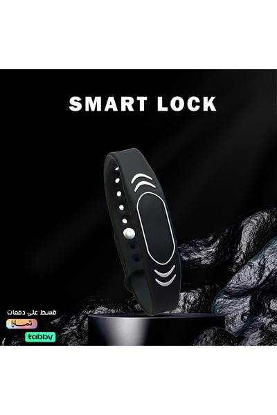 SMART LOCK Wristband with integrated NFC IC card, made of silicone, controls access to locks and is rewritable.