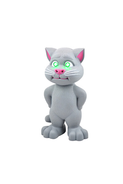 KlaussTech Talking Tom Pisica Inteligentă, Înălțime 30 cm, Funcționează cu 3 ...