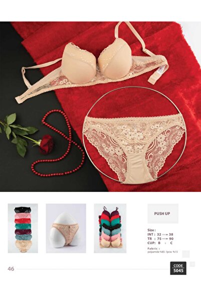 La Joie Underwired Push-Up Bra and Panty Set - BR 5045