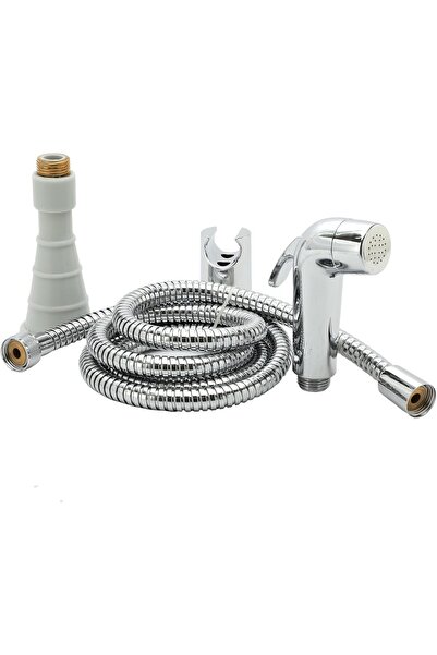 BOLD Travel Shattaf Bidet Set – Handheld Portable Bidet with Hose, ABS Plastic – Silver