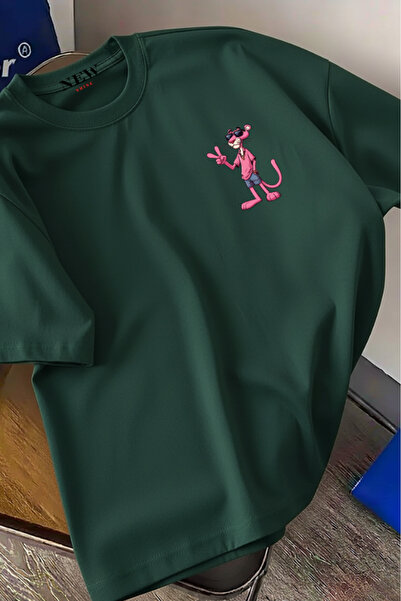 New Shine Pantera cu imprimeu supradimensionat tricou