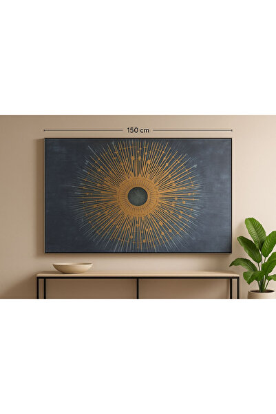 4gdran A sophisticated artwork that combines luxury and modernity, with a vibrant, radiant gold design against a dark gray background.