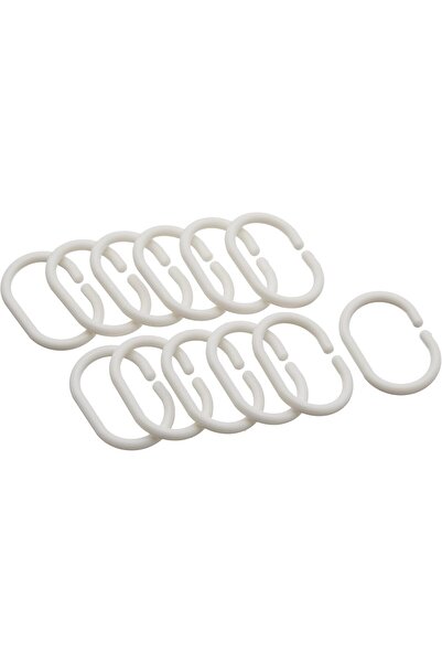 Amazon basics Solid Colour Fabric Shower Curtain, White, 180 x 200cm