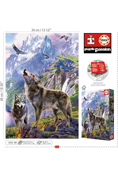 EDUCA Wolves in the Rocks Puzzle - 500 Pieces