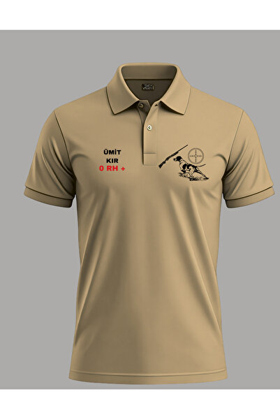 BMNAKIŞBASKI "Avcı Ruhuna Özel" Baskılı Polo Tişört - Kişiye Özel İsim ve Kan...