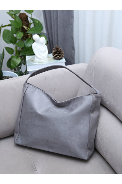 Alvora Women's Large Suede Textured Shoulder Bag