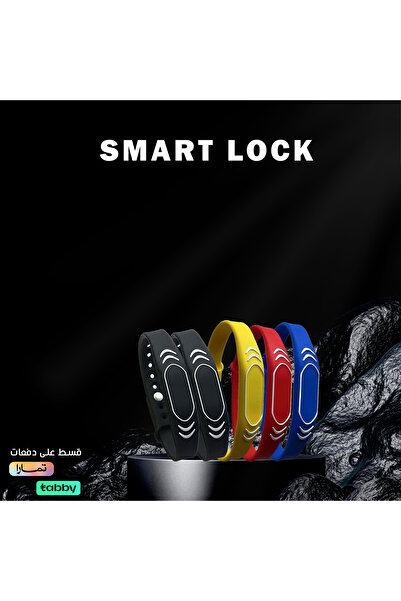 SMART LOCK Wristband with integrated NFC IC card, made of silicone, controls access to locks and is rewritable.