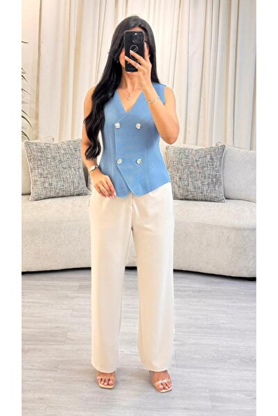 SELSAL Sky blue vest and pants set
