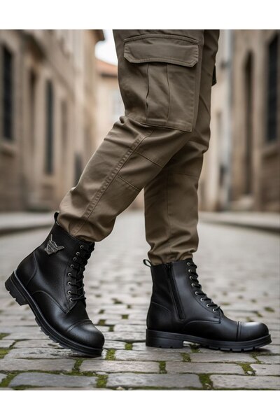 VEZİR MODA ERKEK BOT KAYMAZ TABAN SUNİ DERİ