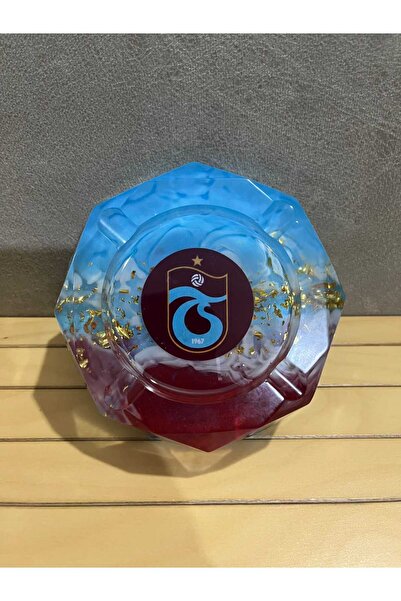 meristeed Ts Handmade Epoxy Ashtray – Burgundy Blue Decorative Design Ashtray...